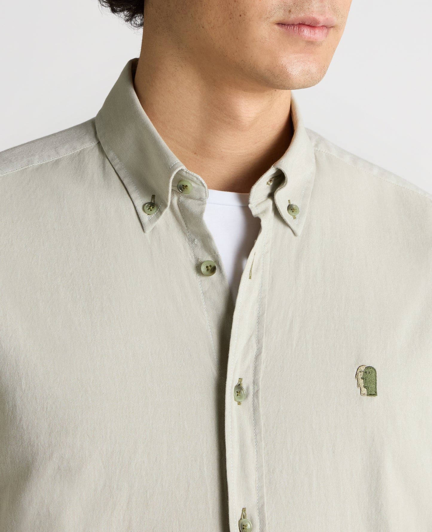 Tapered Fit Cotton Oxford Shirt