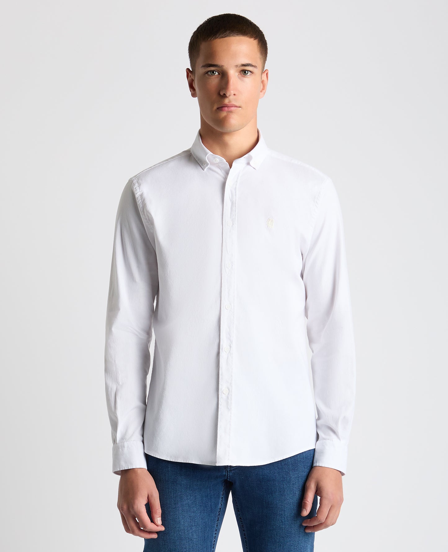 Tapered Fit Oxford Cotton Shirt