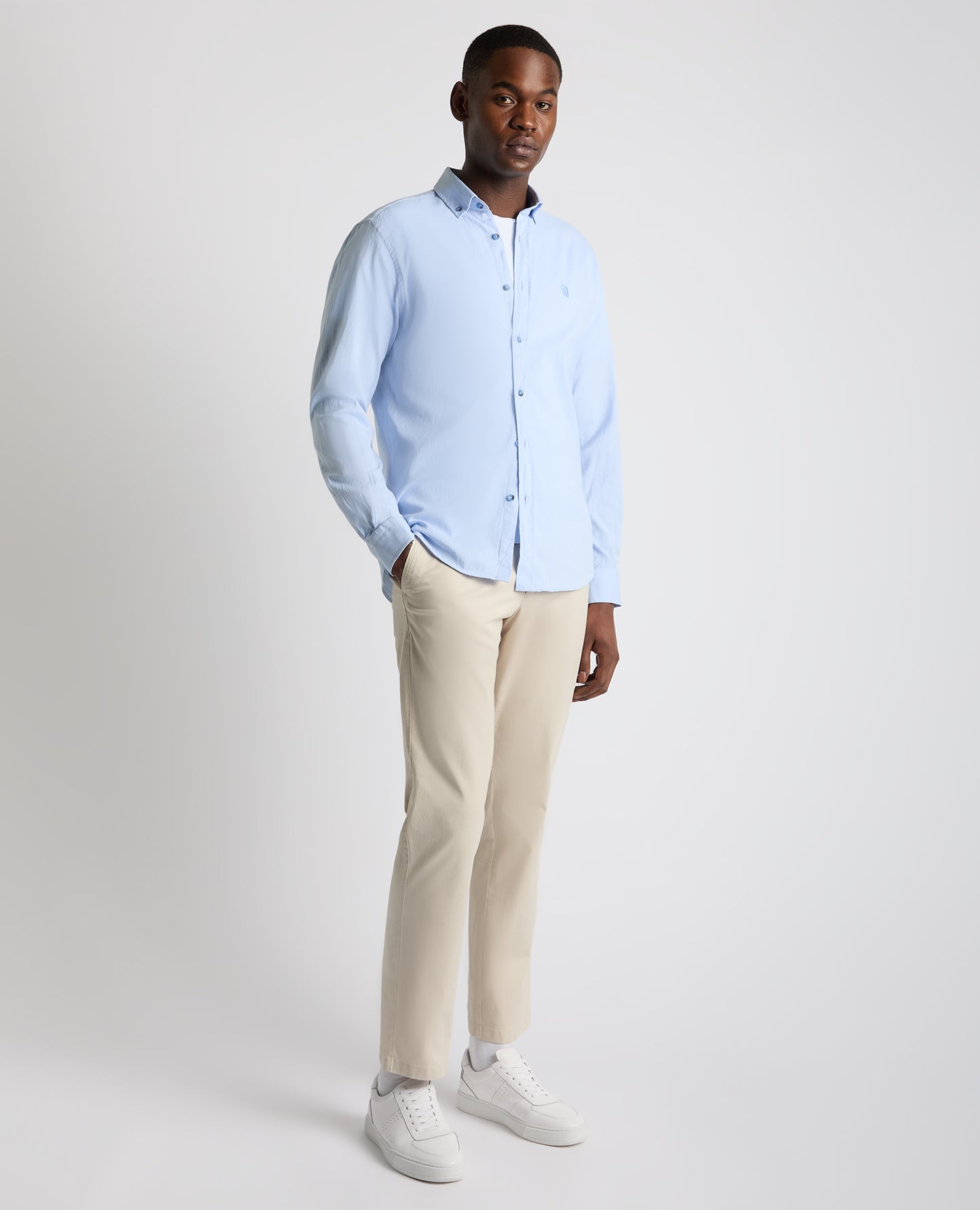 Tapered Fit Oxford Cotton Shirt