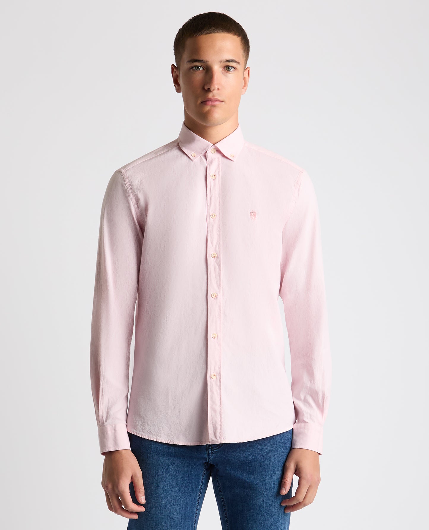 Tapered Fit Oxford Cotton Shirt