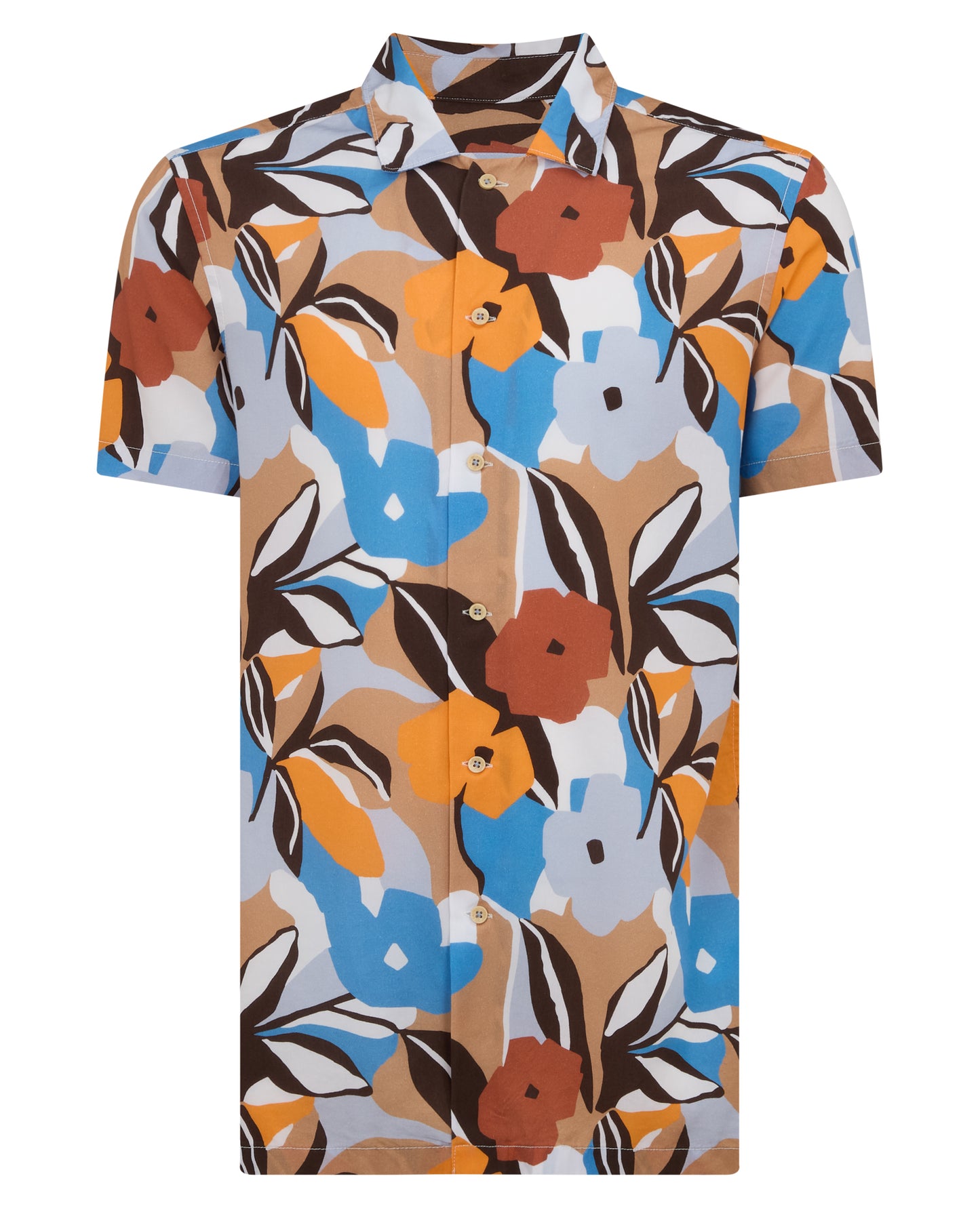 Tapered Fit Tencel Floral Print shirt