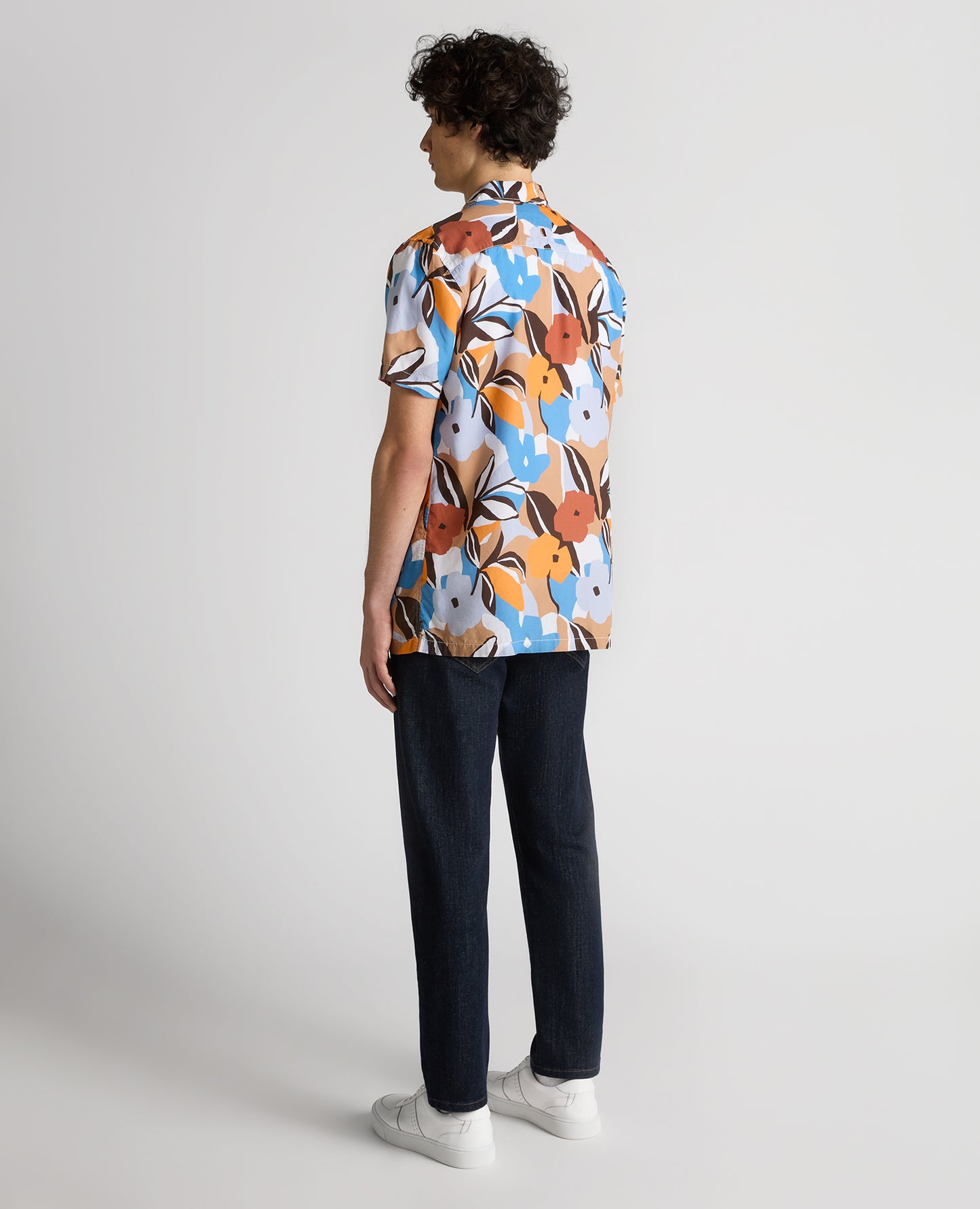 Tapered Fit Tencel Floral Print shirt