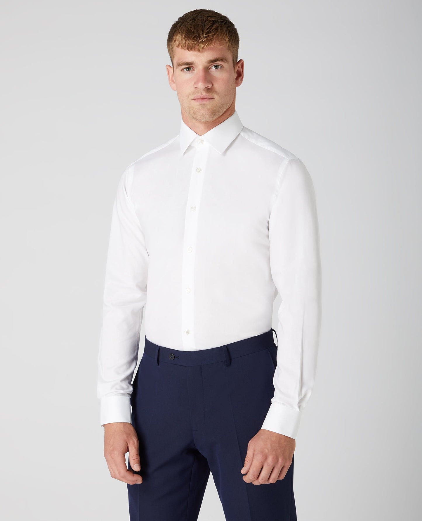 Tapered Fit Oxford Cotton Shirt