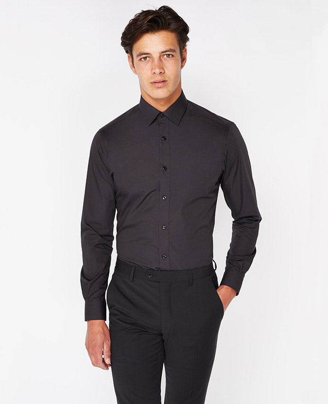 Tapered Fit Cotton-Blend Shirt