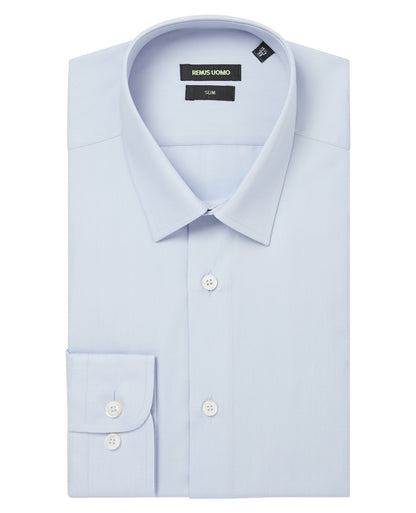 Slim fit cotton-blend shirt