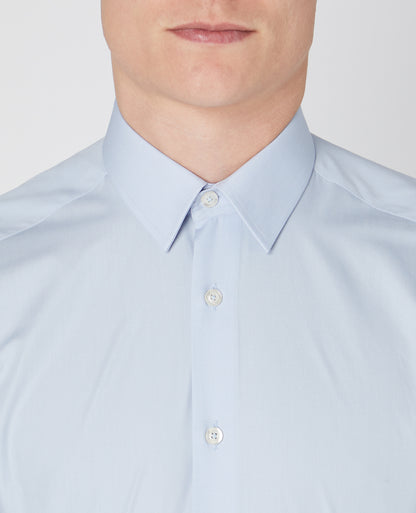 Slim fit cotton-blend shirt