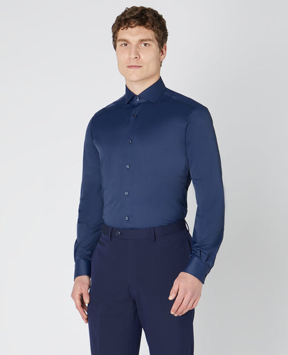 Tapered Fit Cotton Stretch Shirt