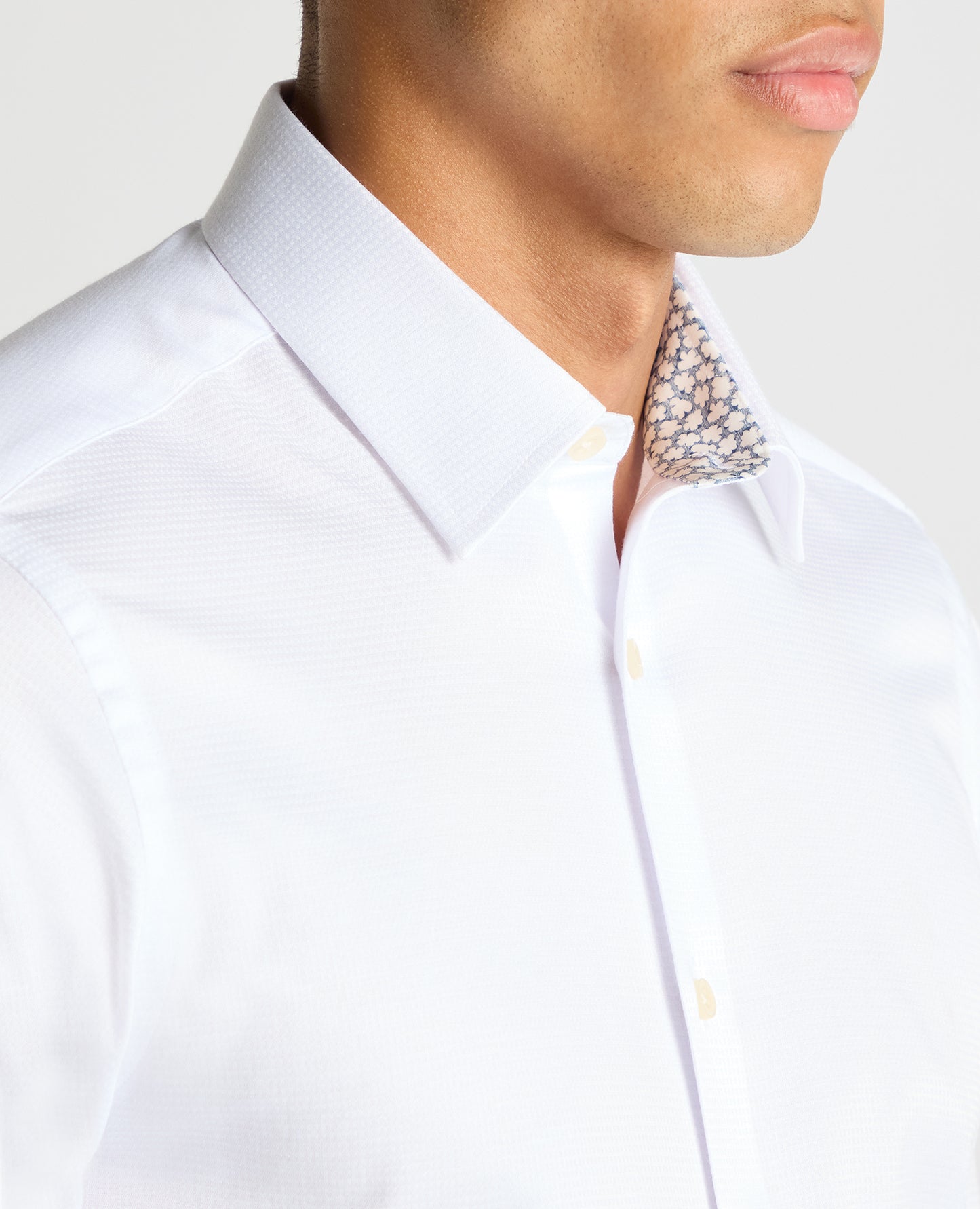 Slim Fit Cotton Stretch Jacquard Shirt