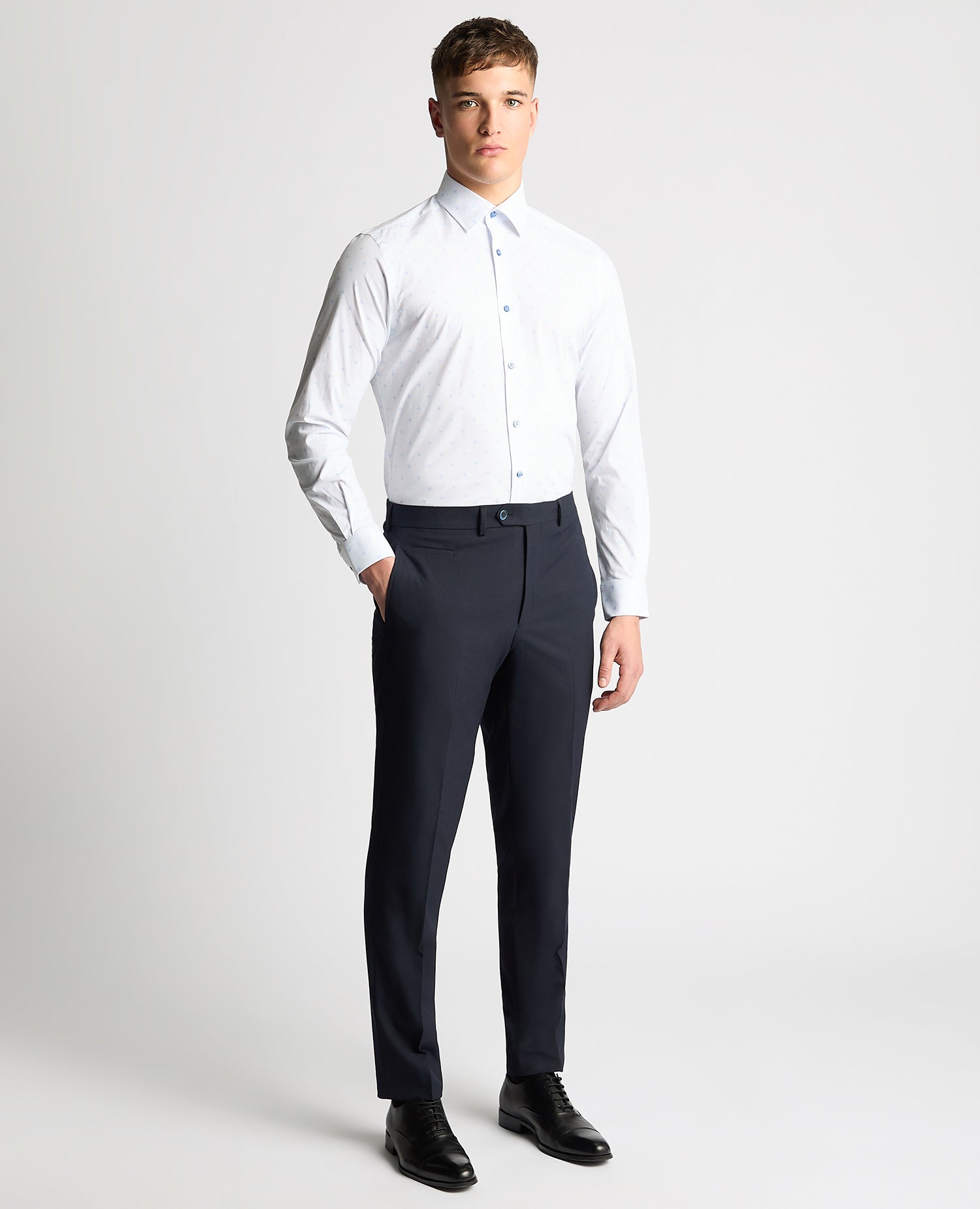 Tapered Fit Cotton Stretch Shirt