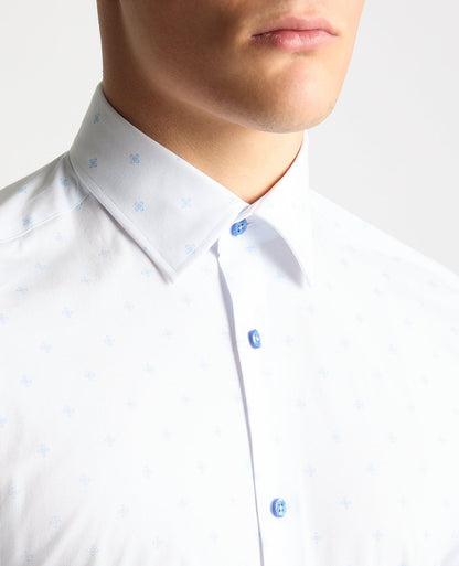 Tapered Fit Cotton Stretch Shirt