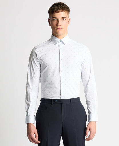 Tapered Fit Cotton Stretch Shirt