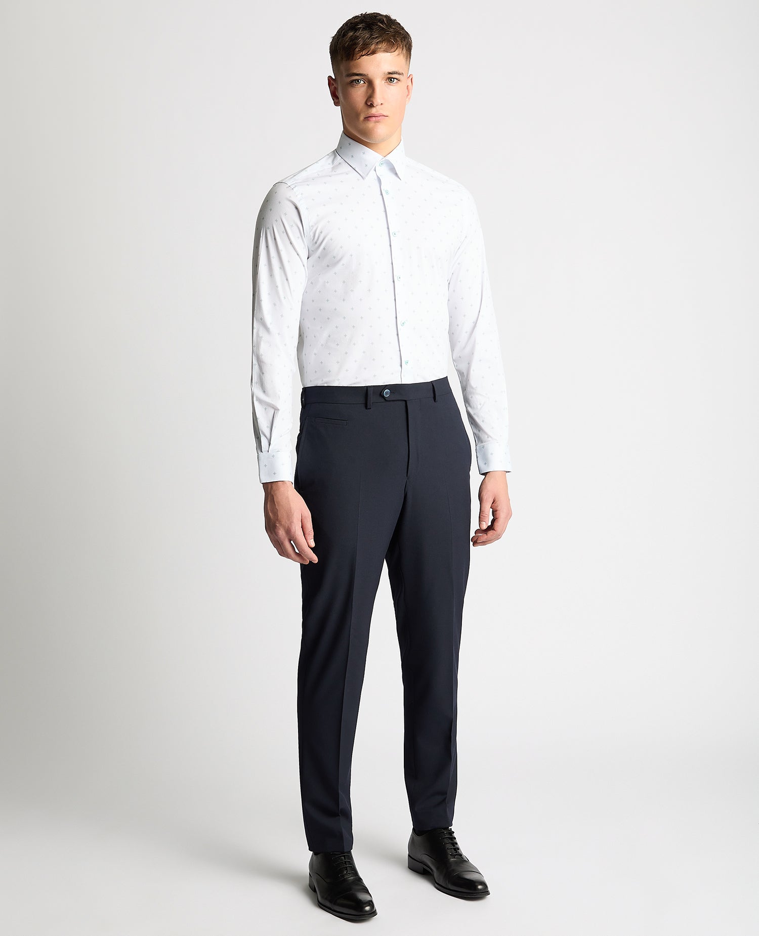 Tapered Fit Cotton Stretch Shirt