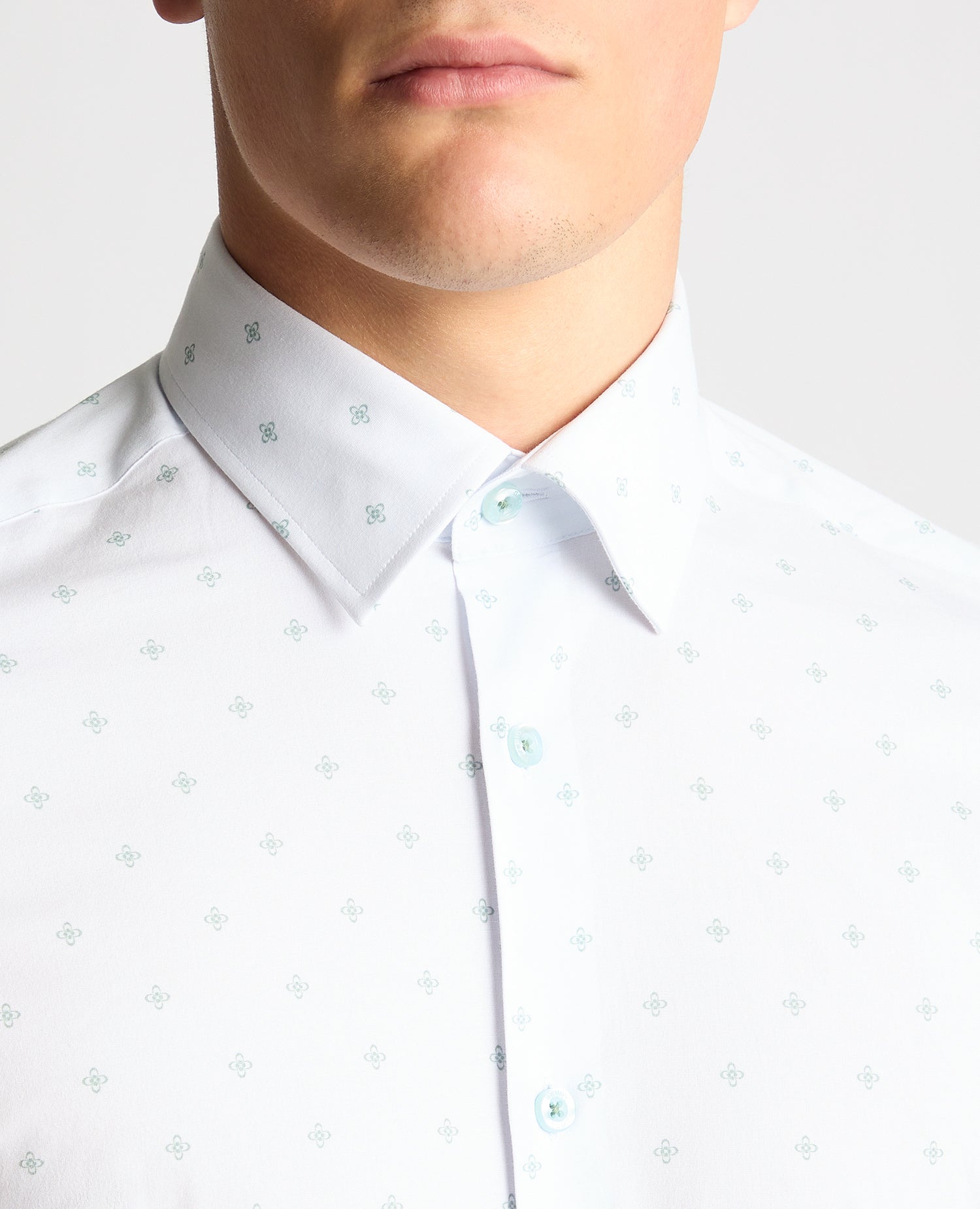 Tapered Fit Cotton Stretch Shirt