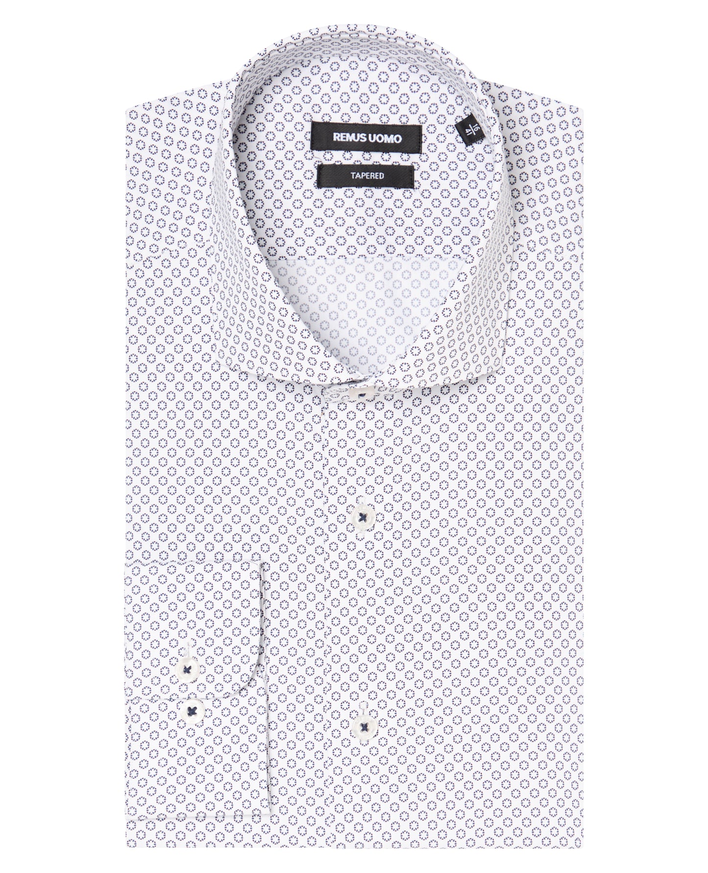 Tapered Fit Cotton Stretch Printed Shirt