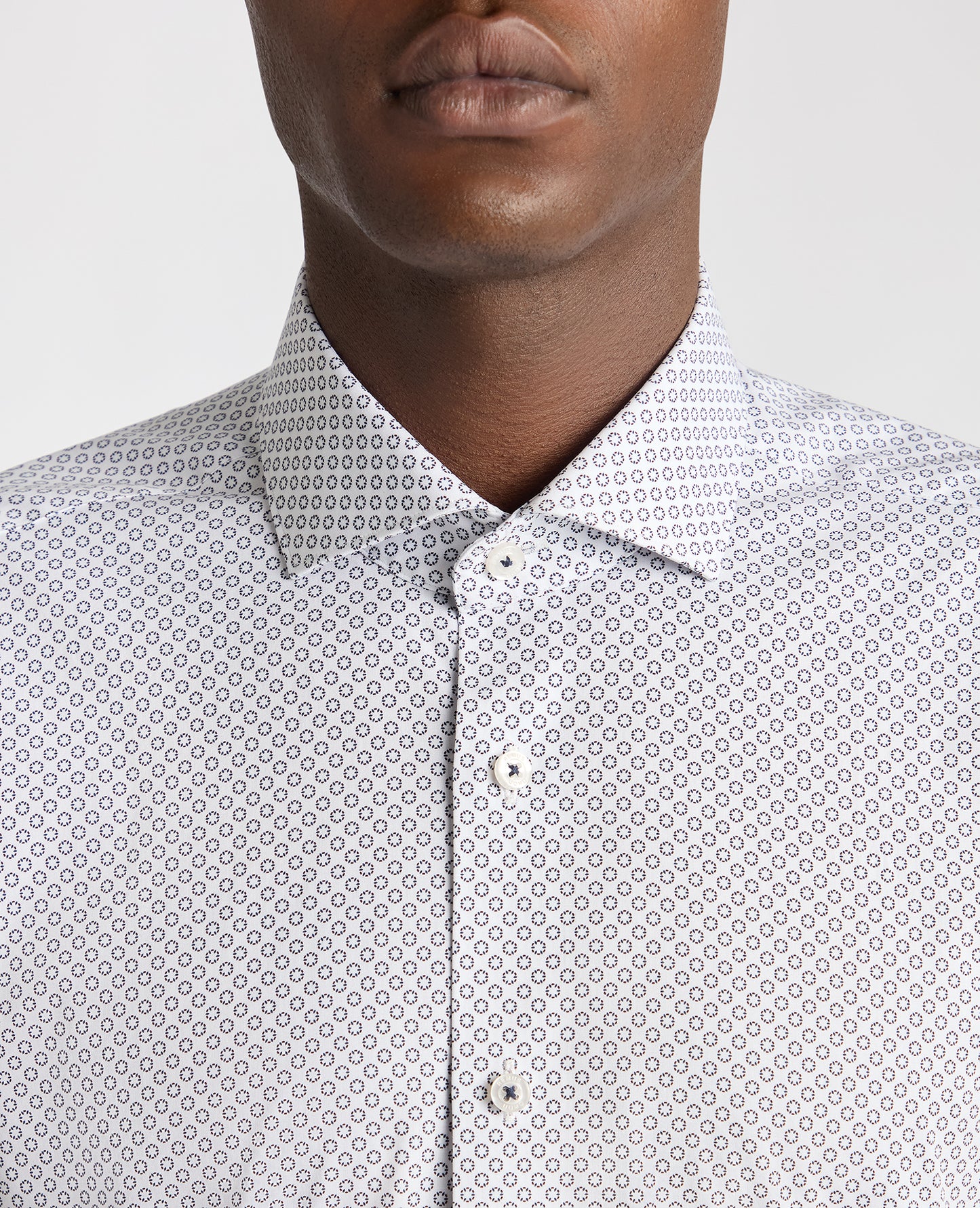 Tapered Fit Cotton Stretch Printed Shirt