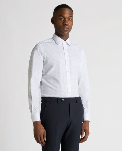 Tapered Fit Cotton Stretch Shirt