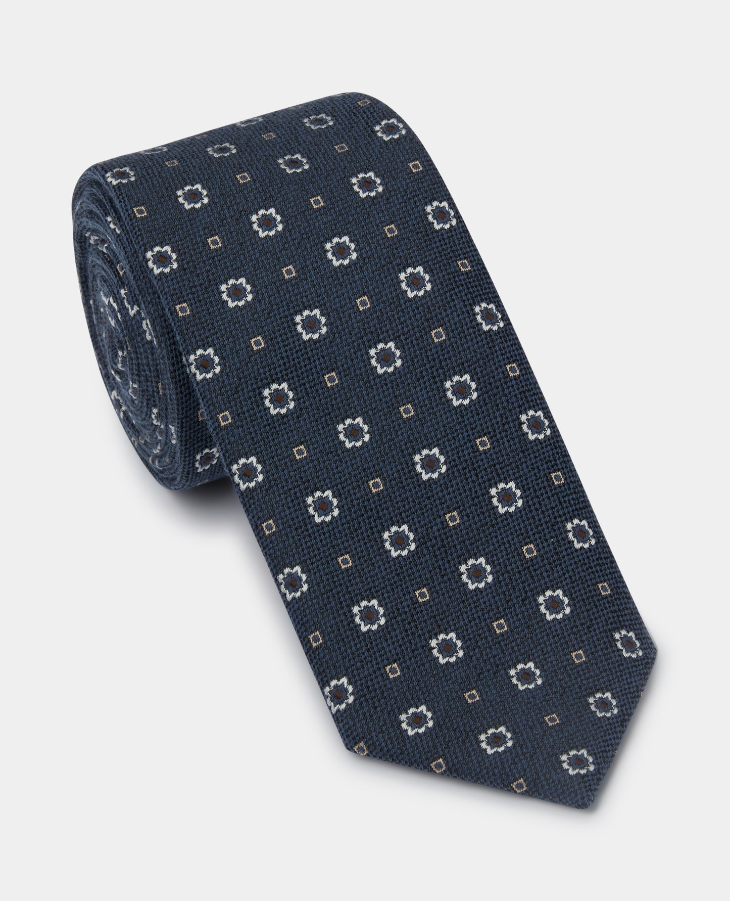 Geometric Floral Design Tie