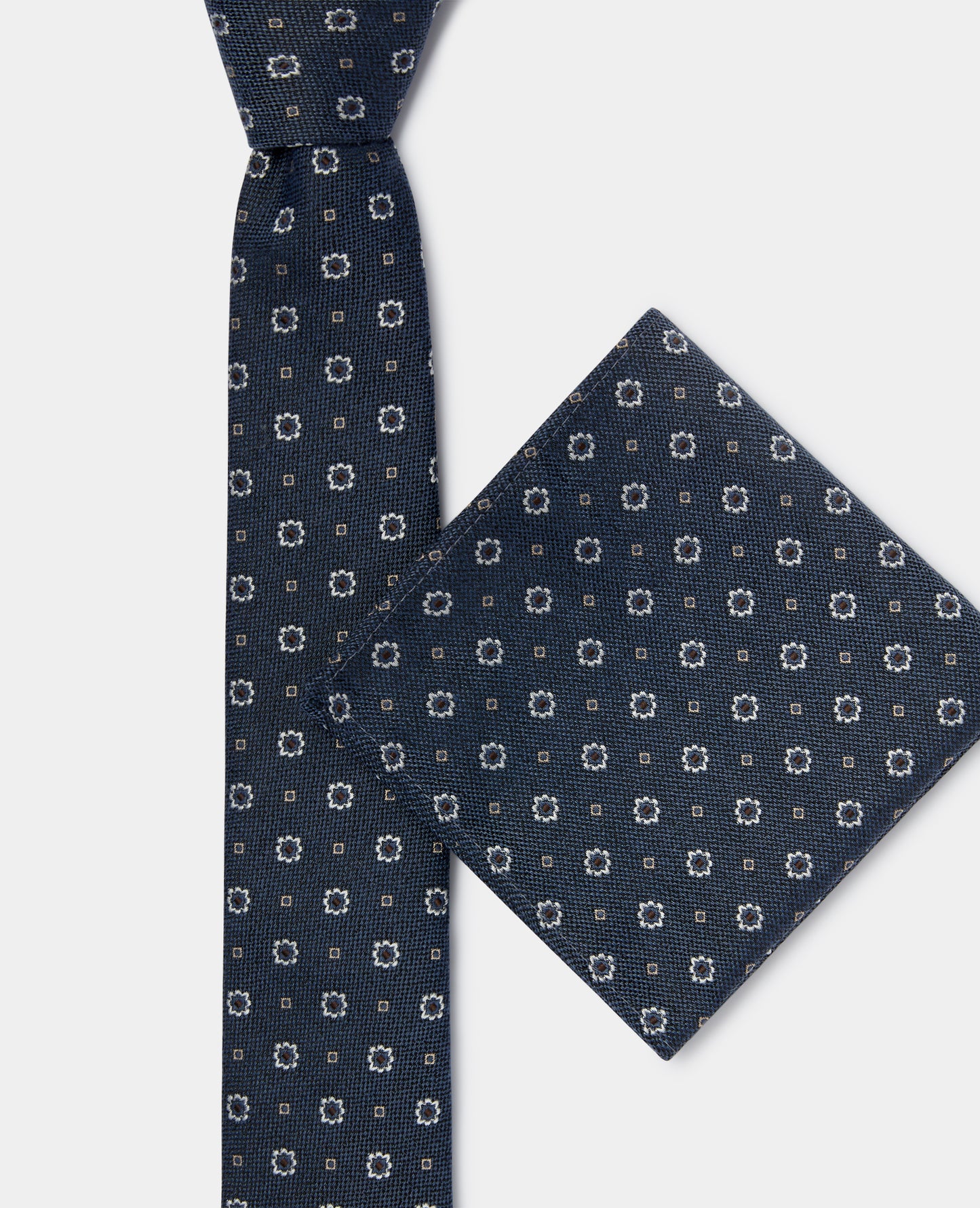 Geometric Floral Design Tie