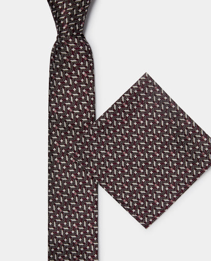 Silk Geometric Design Tie