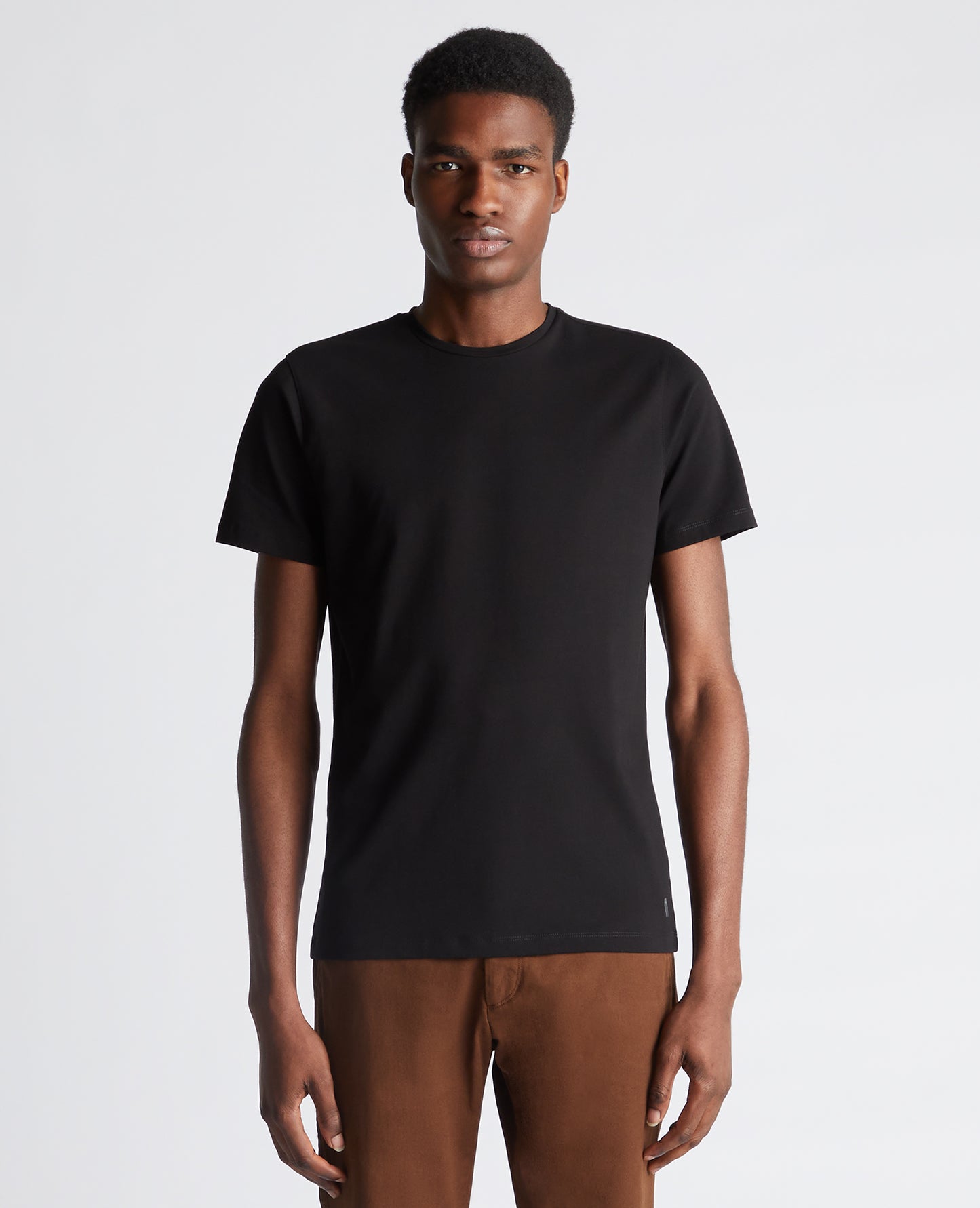 Tapered Fit Cotton-Stretch T-Shirt