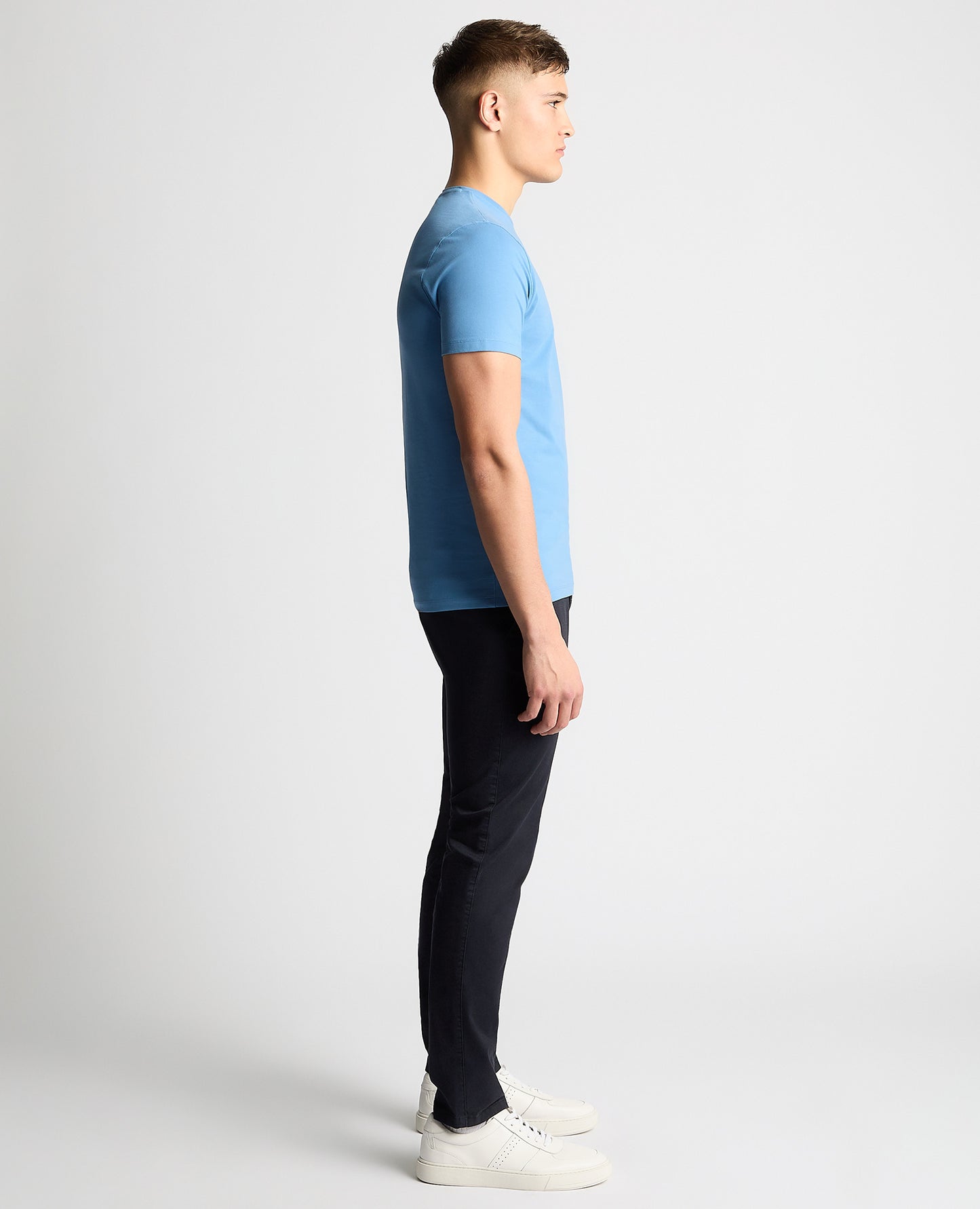 Tapered Fit Cotton-Stretch T-Shirt