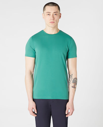 Tapered Fit Cotton-Stretch T-Shirt