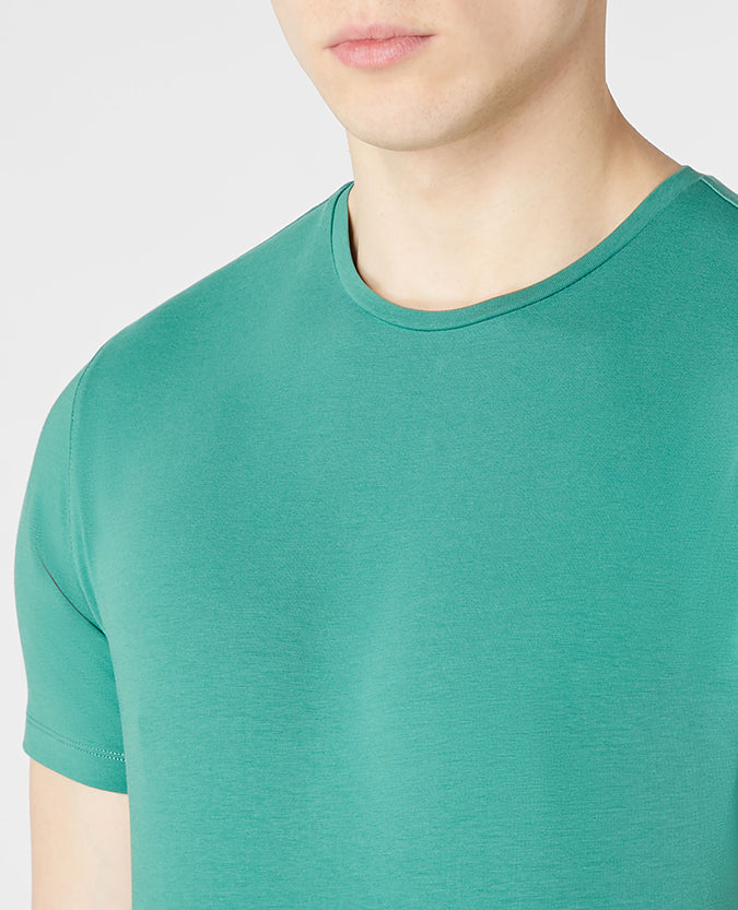 Tapered Fit Cotton-Stretch T-Shirt