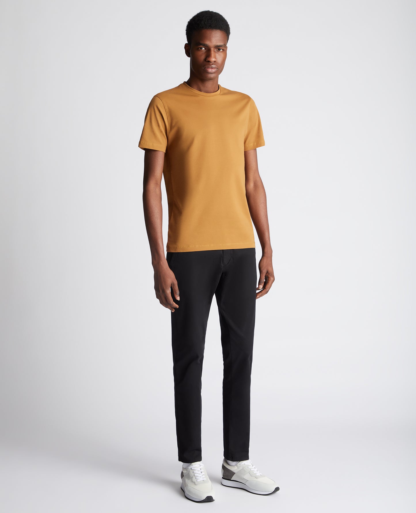 Tapered Fit Cotton-Stretch T-Shirt