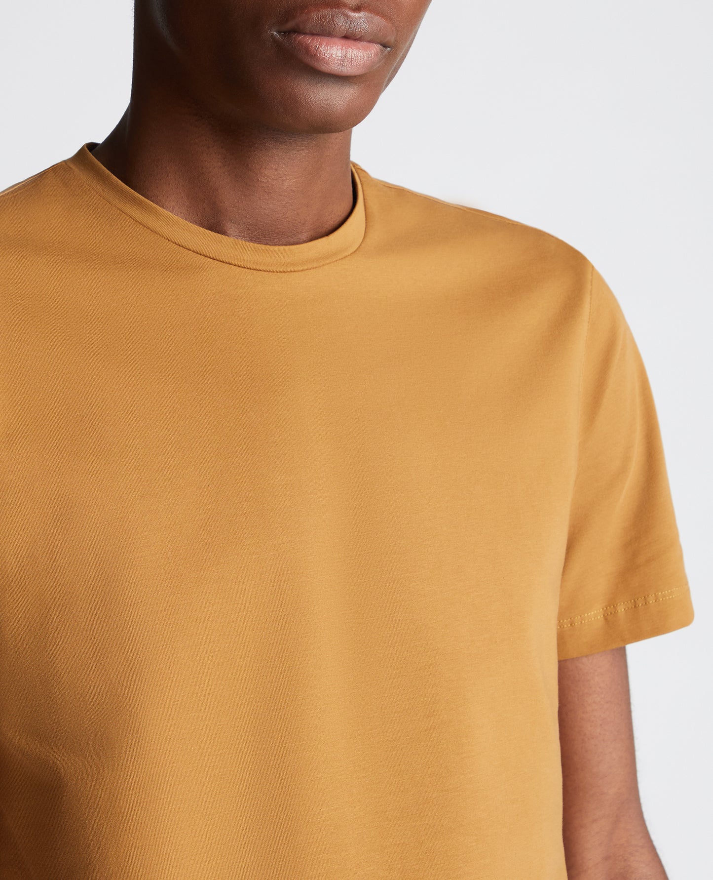 Tapered Fit Cotton-Stretch T-Shirt