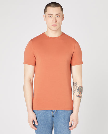 Tapered Fit Cotton-Stretch T-Shirt