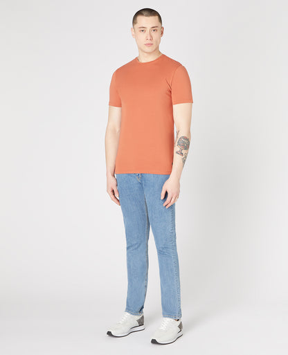 Tapered Fit Cotton-Stretch T-Shirt