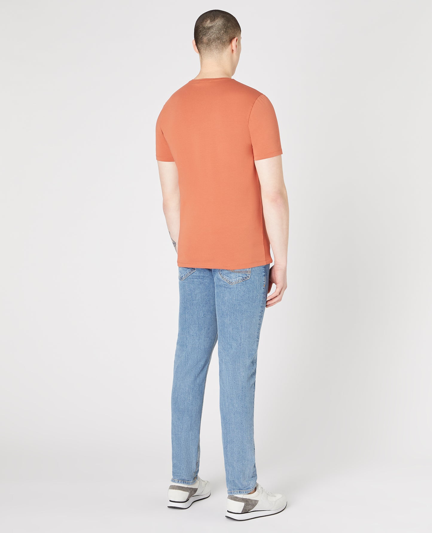 Tapered Fit Cotton-Stretch T-Shirt