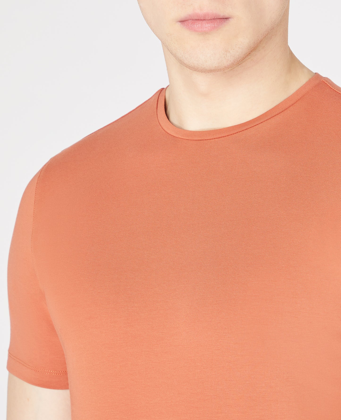 Tapered Fit Cotton-Stretch T-Shirt