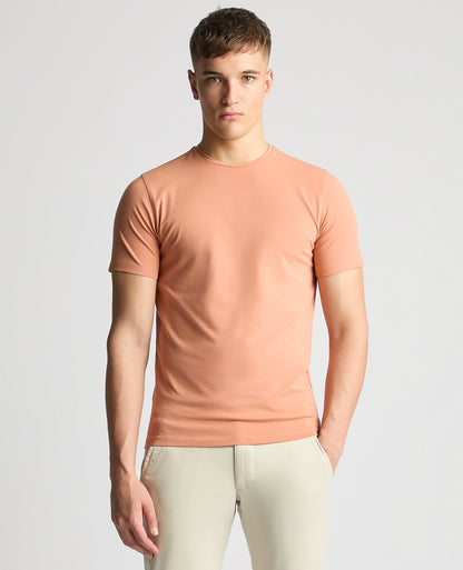 Tapered Fit Cotton-Stretch T-Shirt