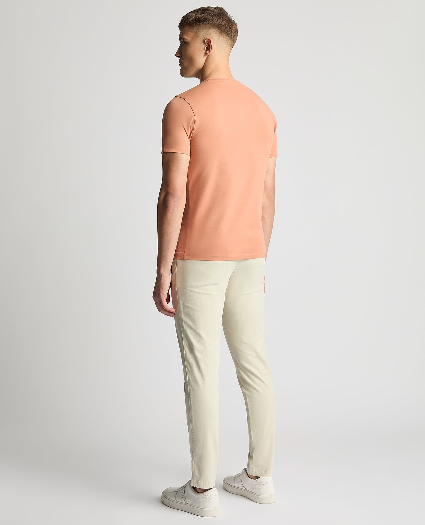 Tapered Fit Cotton-Stretch T-Shirt