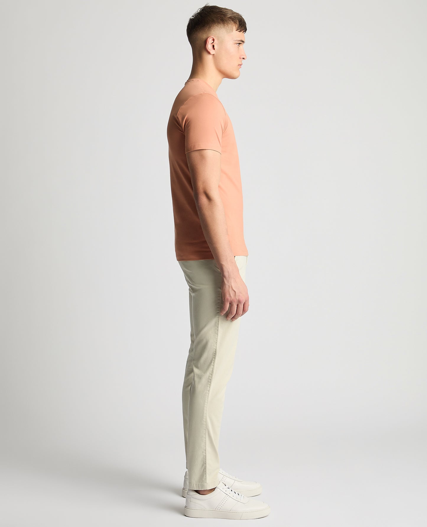 Tapered Fit Cotton-Stretch T-Shirt