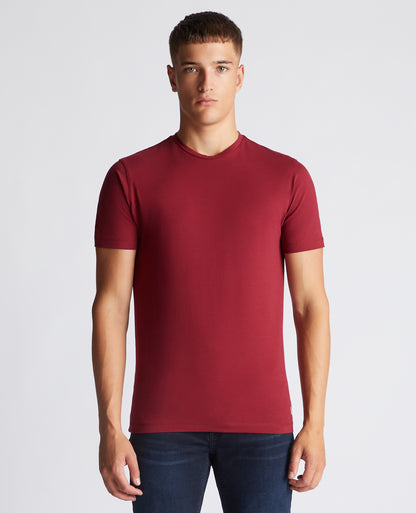 Tapered Fit Cotton-Stretch T-Shirt