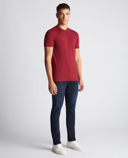 Tapered Fit Cotton-Stretch T-Shirt