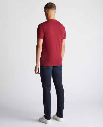 Tapered Fit Cotton-Stretch T-Shirt