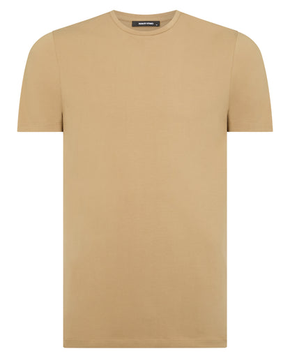 Tapered Fit Cotton-Stretch T-Shirt