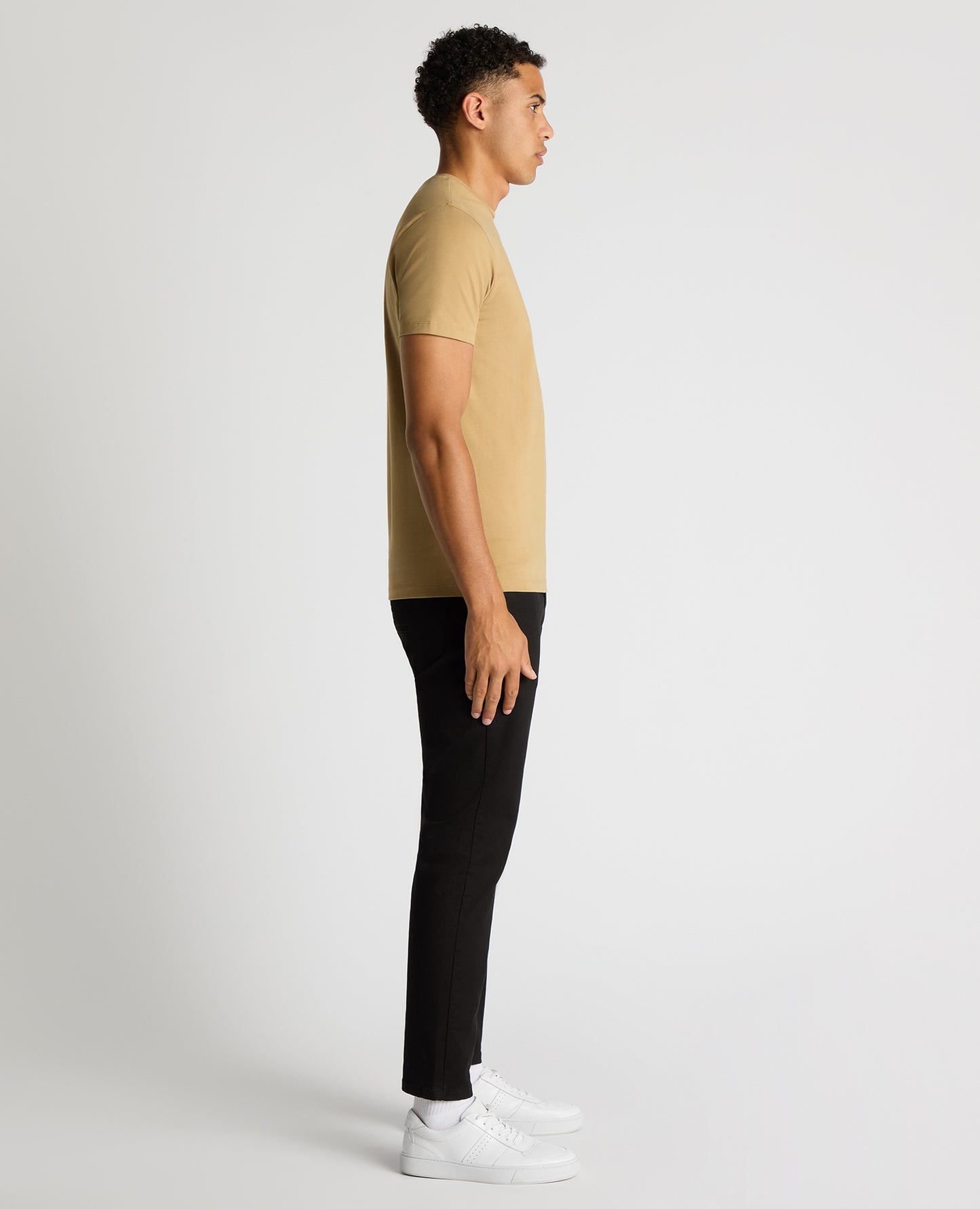 Tapered Fit Cotton-Stretch T-Shirt