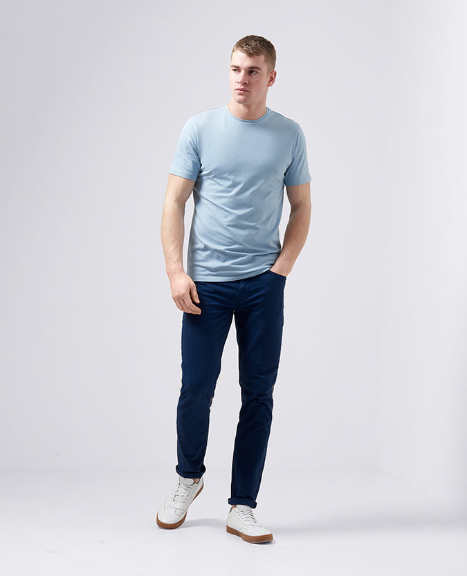 Tapered Fit Cotton-Stretch T-Shirt