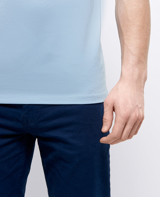 Tapered Fit Cotton-Stretch T-Shirt