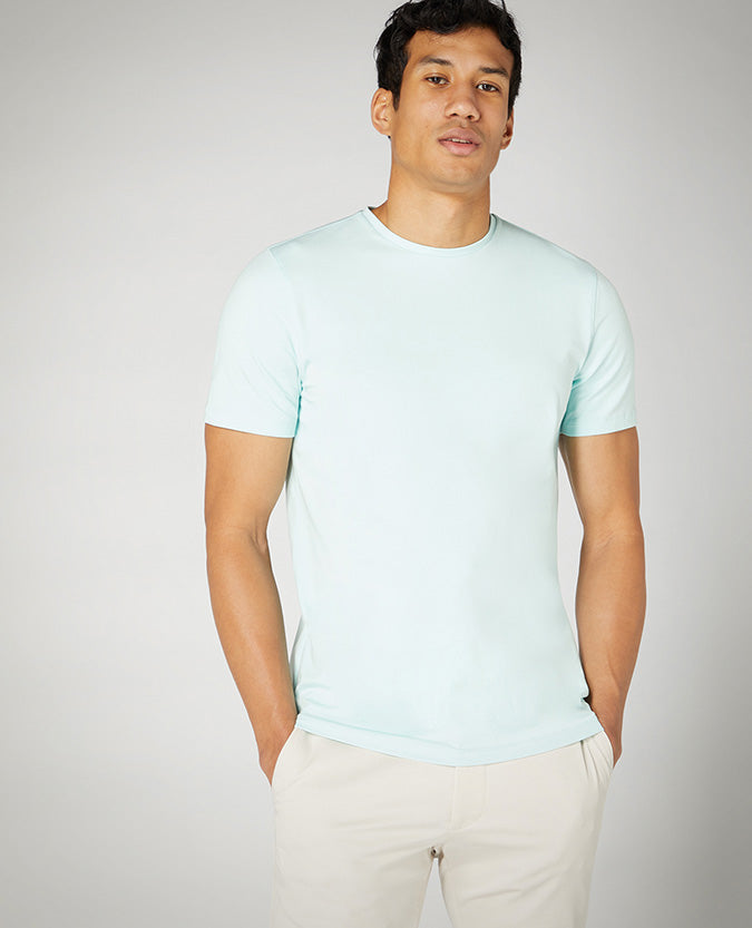 Tapered Fit Cotton-Stretch T-Shirt