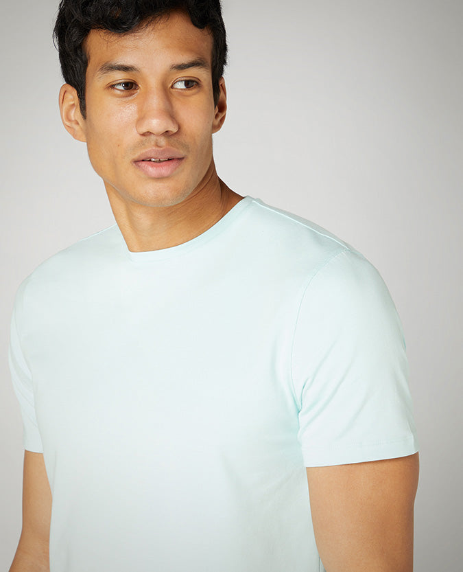 Tapered Fit Cotton-Stretch T-Shirt