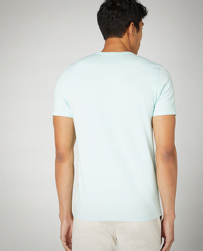 Tapered Fit Cotton-Stretch T-Shirt