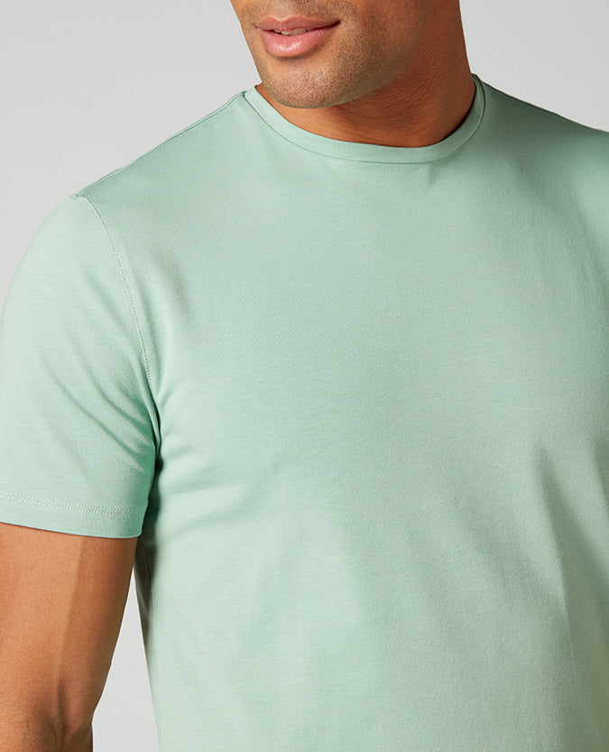 Tapered Fit Cotton-Stretch T-Shirt