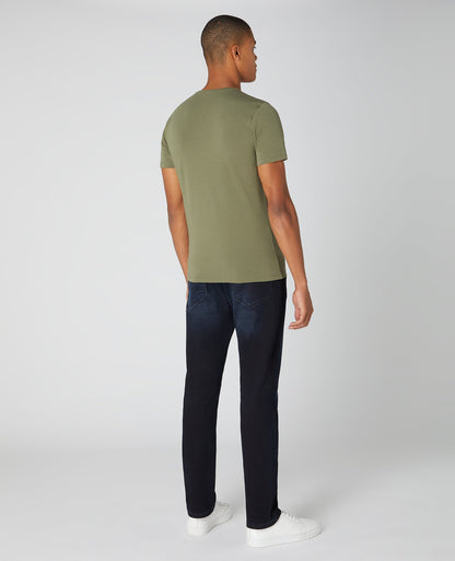 Tapered Fit Cotton-Stretch T-Shirt