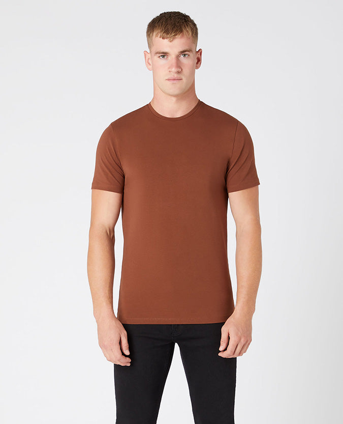 Tapered Fit Cotton-Stretch T-Shirt