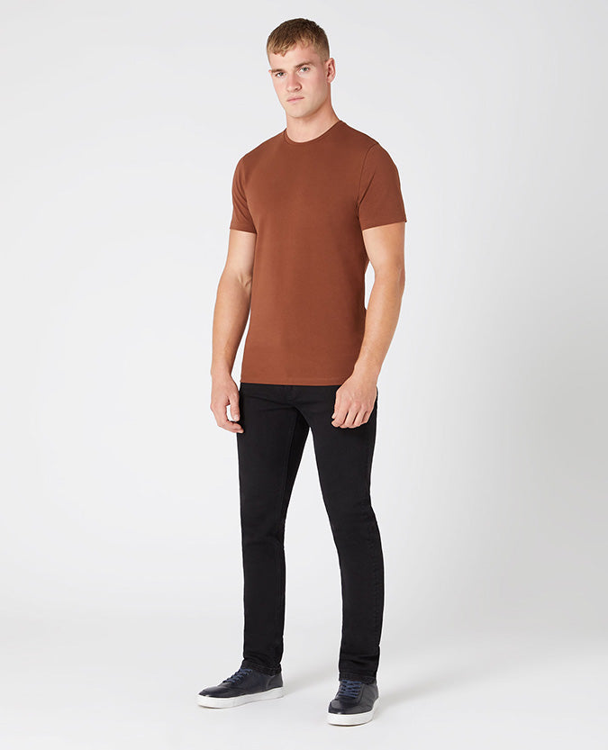 Tapered Fit Cotton-Stretch T-Shirt